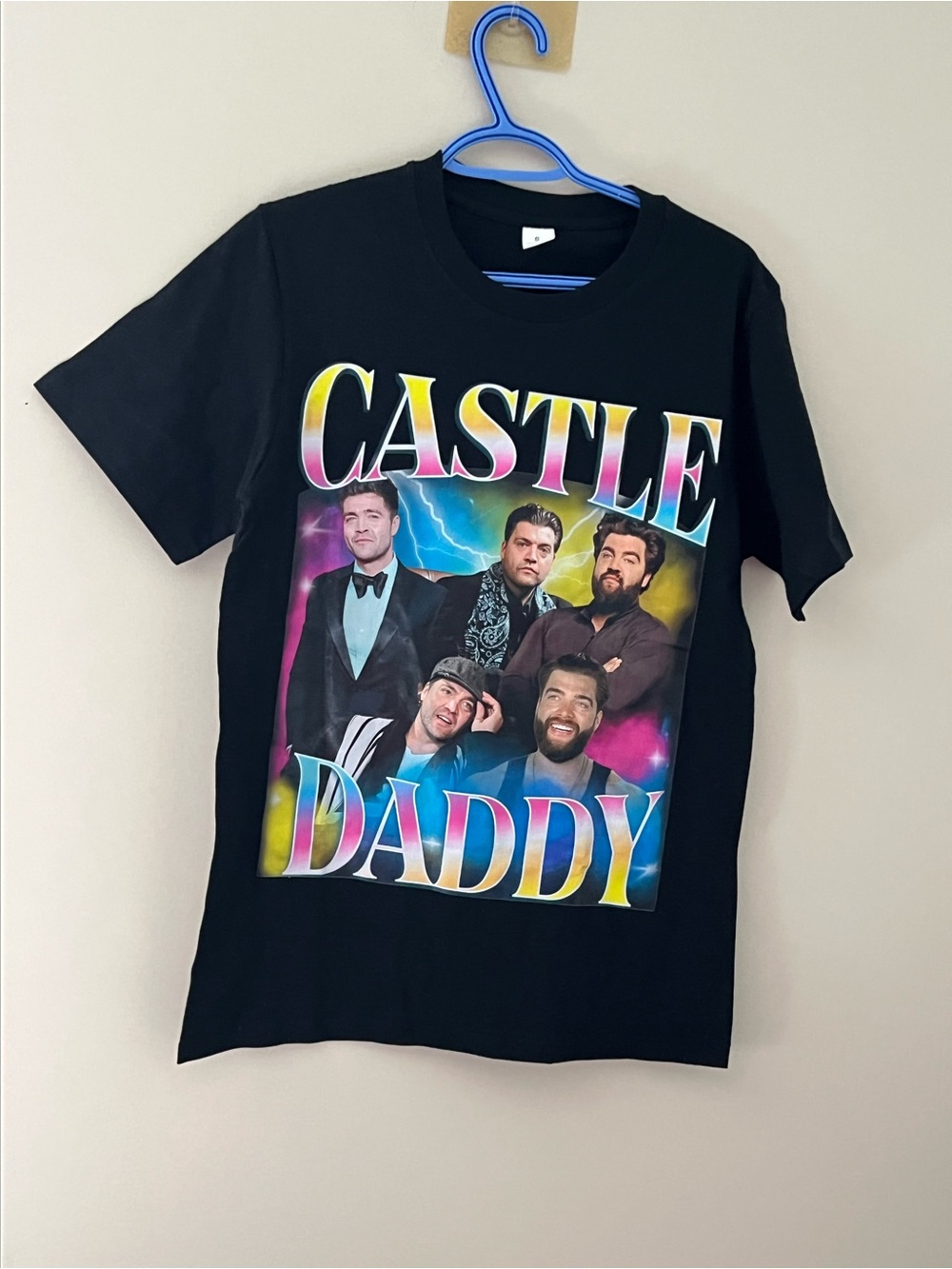 Castle Daddy Men’s Graphic T-Shirt Black Size Small Novelty Photo Tee